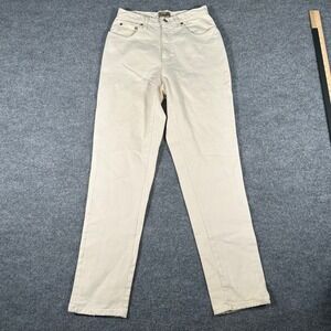 Aline Pants Womens Size 10 Beige High Rise Straight Leg Cotton USA Made Jeans